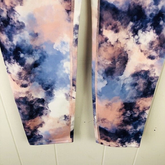 Roxy Kaileo Womens High-Waisted Ankle Leggings Mellow Rose Cloud Colors Large - Picture 10 of 14